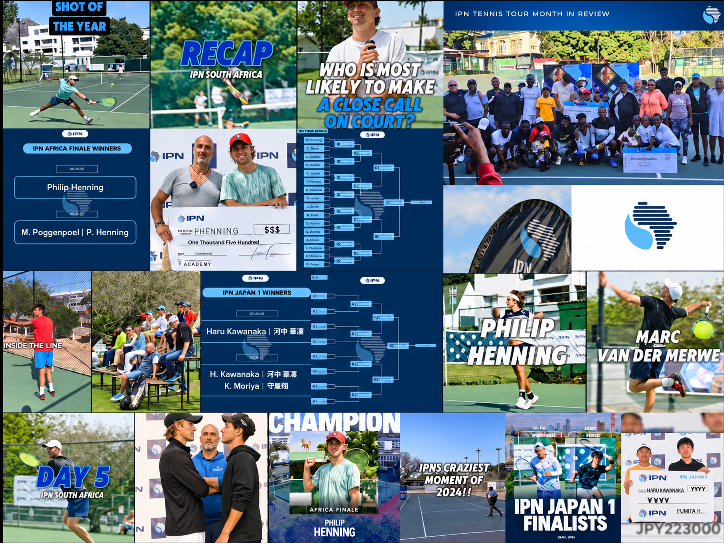IPN Tennis Tour players, champions and moments across Africa and Japan